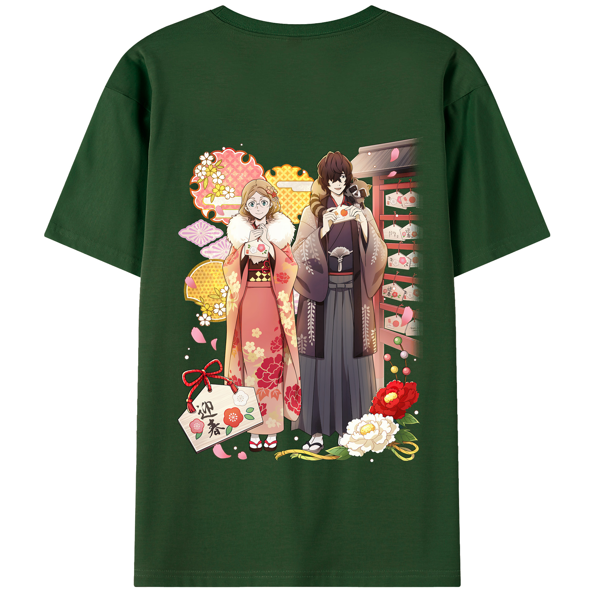 （画像用） 文豪ストレイドッグス Bungo Stray Dogs 綿100％半袖Tシャツ（背面プリント）